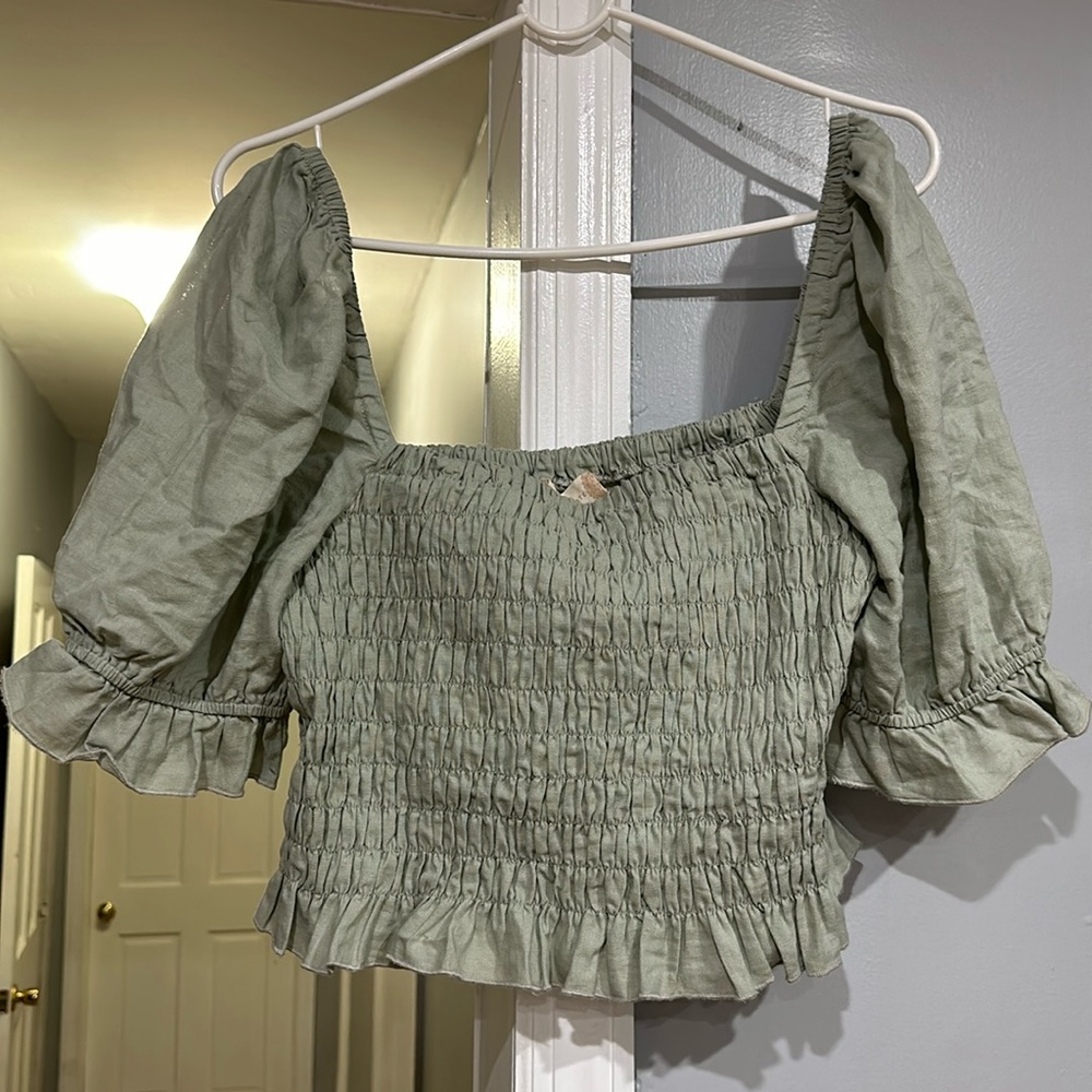 Altar’d State Green Crop Top